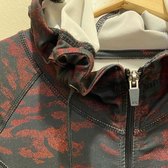 Anne Klein Sport full Zip hoodie black/muted red jacket L - Picture 2 of 8